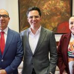 COORDINAN ESFUERZOS SECRETARIO RODRIGO REYES MUGÜERZA Y RECTOR ÁNGEL ROMÁN PARA FORTALECER PROGRAMA RECONECTA CON LA PAZ