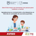PERMANECERÁ CERRADO ZIGZAG ESTE 10 DE MAYO<br>