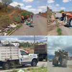 LIMPIA GUADALUPE BASURA QUE TIRAN CAMIONES  DE LA CAPITAL EN CARRETERA A SAUCEDA.