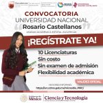 INICIAN INSCRIPCIONES GRATUITAS A LA UNIVERSIDAD NACIONAL ROSARIO CASTELLANOS EN ZACATECAS.
